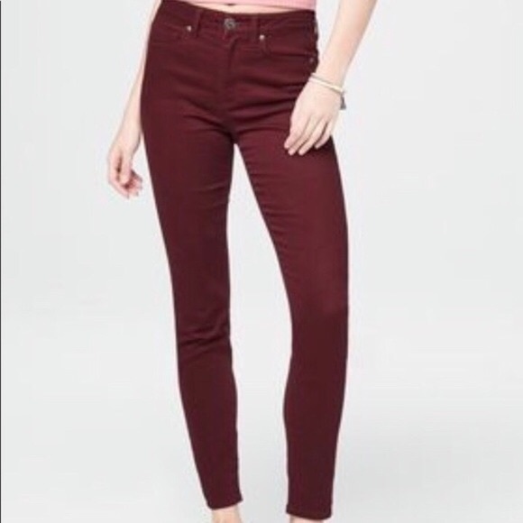 Aeropostale Maroon High Waisted Jeggings - Picture 2 of 7